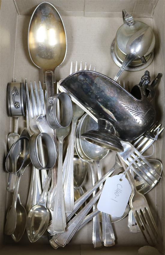 A quantity of plated wares